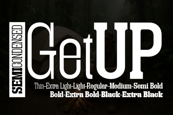 Getup Semi Condensed Font for Crafters