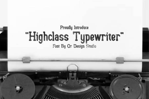 Highclass Typewriter: A Slab Serif Font for Editorial Design