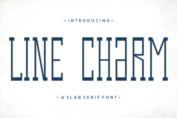 Line Charm: A Rustic Slab Serif Font for Bold Web Headers