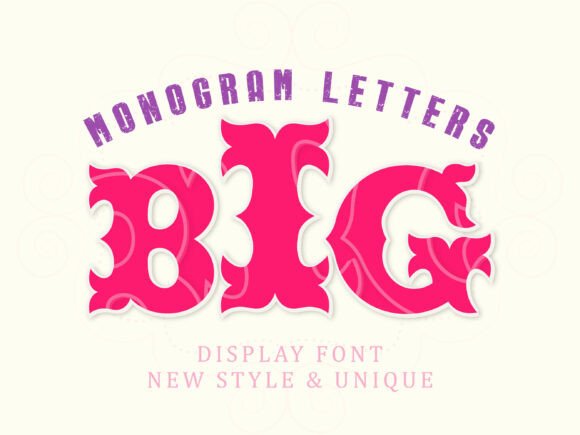 Monogram Letters: A Slab Serif Font for Strong Brand Identity