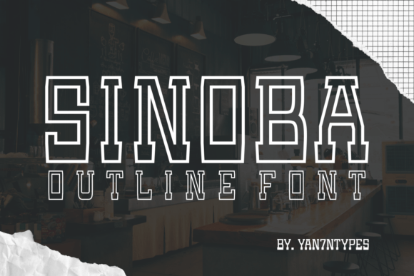 Sinoba Outline: A Bold Slab Serif Font for Makers